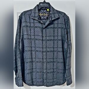 Robert Graham Black Patterned Shirt Size Large